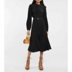 Chloé Silk Crêpe De Chine Midi Dress