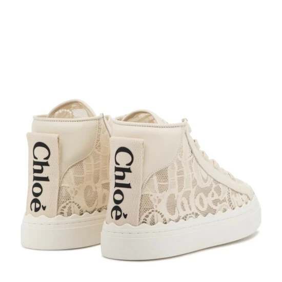 Chloé Lauren Lace High-top Sneakers - Image 2