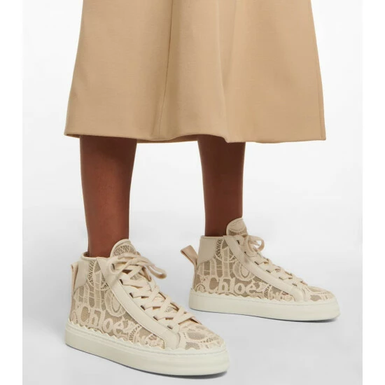 Chloé Lauren Lace High-top Sneakers - Image 3