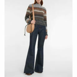 Chloé Cashmere And Linen Striped Sweater