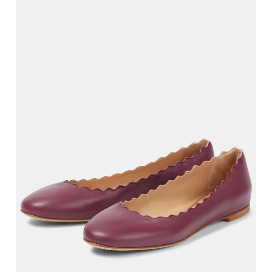 Chloé Lauren Leather Ballet Flats - Image 4