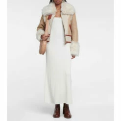 Chloé Shearling-trimmed Suede Jacket