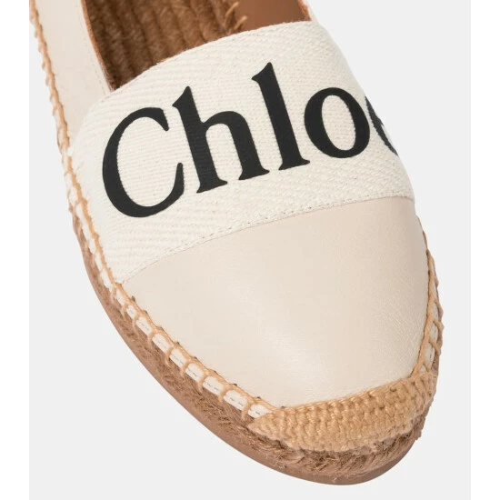 Chloé Woody Leather Espadrilles - Image 5