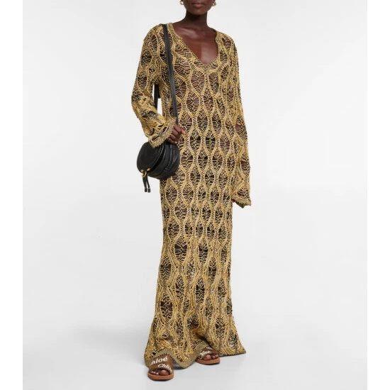 Chloé Woody Canvas Slides