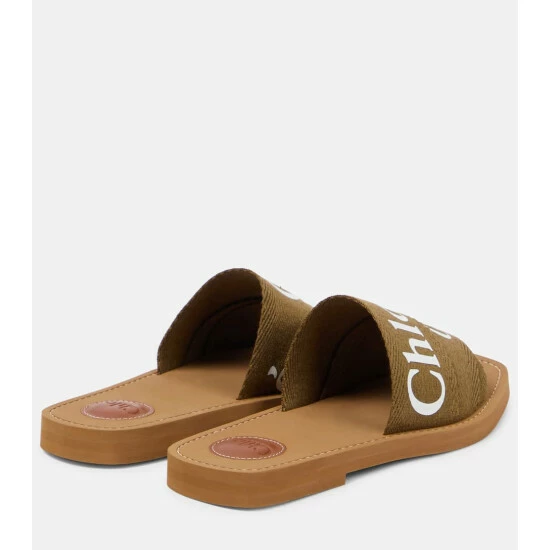 Chloé Woody Canvas Slides - Image 2