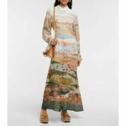 Chloé Printed Virgin Wool Shirt Dress