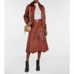 Chloé Shearling-trimmed Leather Jacket