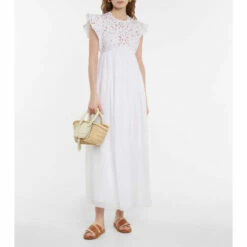 ChloƩ Woody Leather Slides