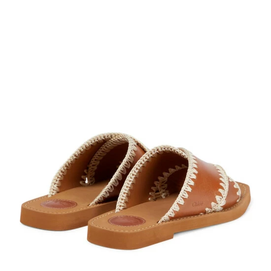 Chloé Woody Leather Slides - Image 2