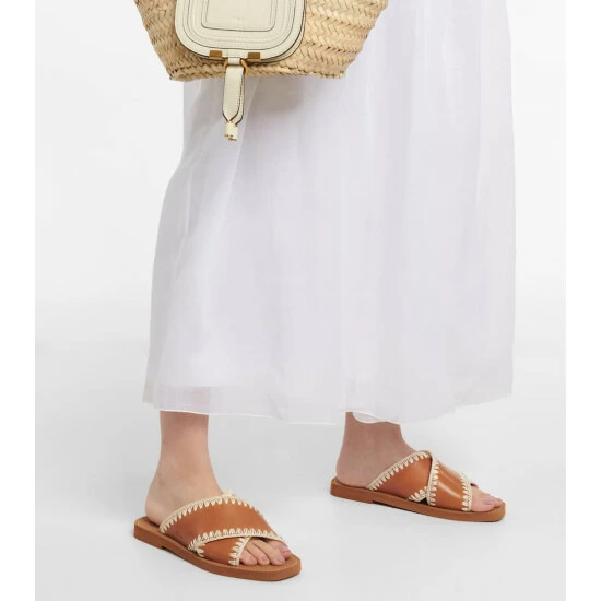 Chloé Woody Leather Slides - Image 3