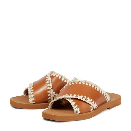 Chloé Woody Leather Slides - Image 4