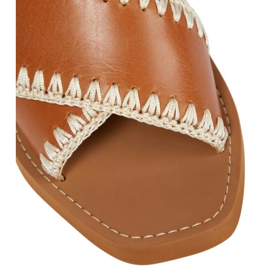 Chloé Woody Leather Slides - Image 5