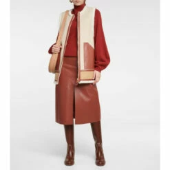 Chloé Leather-trimmed Shearling Vest