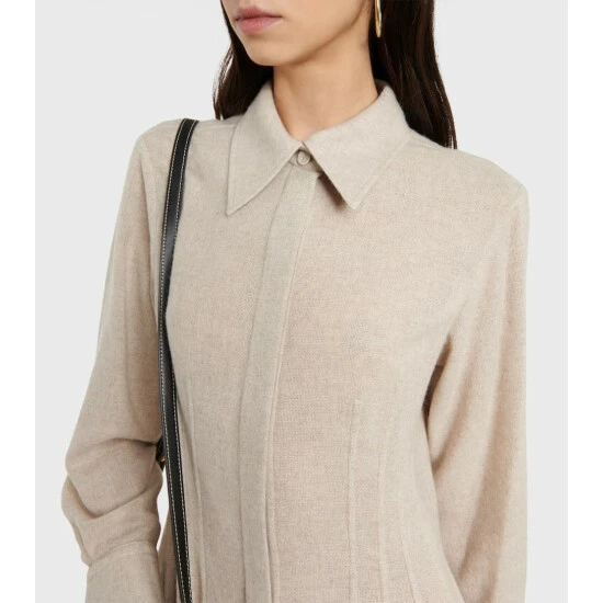 Chloé Wool And Cashmere Shirt Dress - Image 3
