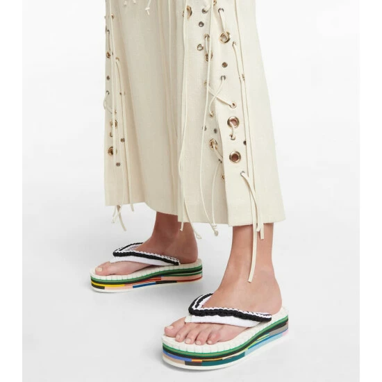 Chloé Lou Crochet Thong Sandals - Image 3