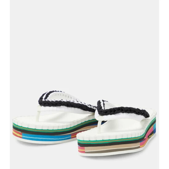 Chloé Lou Crochet Thong Sandals - Image 4