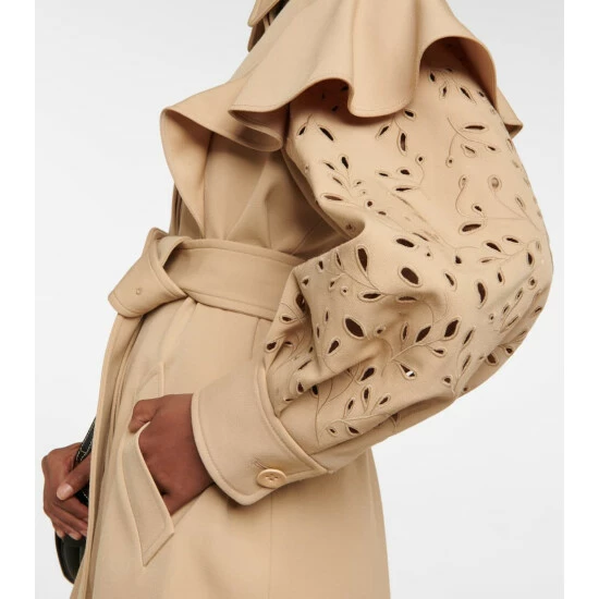 Chloé Broderie Anglaise Wool Coat - Image 4