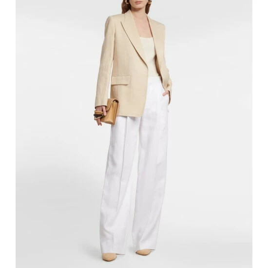 Chloé Mid-rise Straight Linen Pants