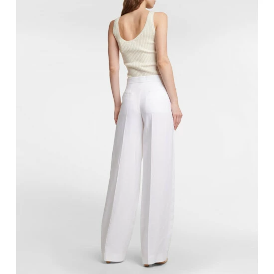 Chloé Mid-rise Straight Linen Pants - Image 2