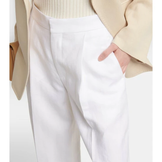 Chloé Mid-rise Straight Linen Pants - Image 3