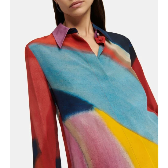 Chloé Printed Silk Crêpe De Chine Shirt - Image 3
