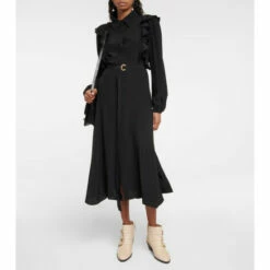 Chloé Ruffled Silk Shirt Dress