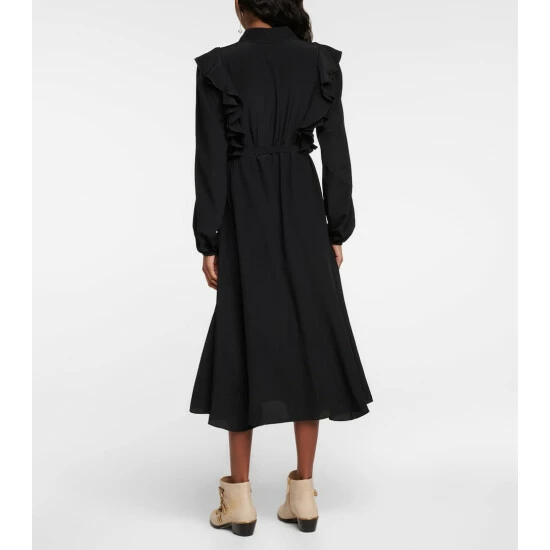 Chloé Ruffled Silk Shirt Dress - Image 2