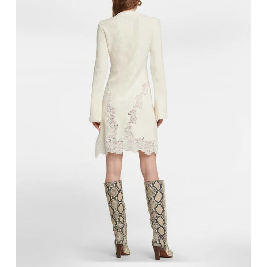 Chloé Ribbed-knit Wool Minidress - Image 2