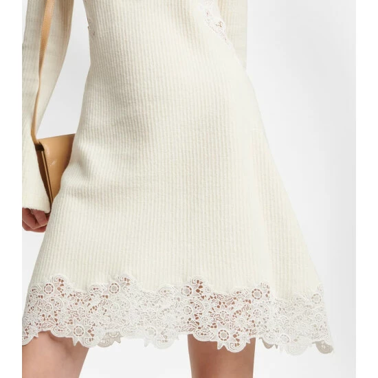 Chloé Ribbed-knit Wool Minidress - Image 4