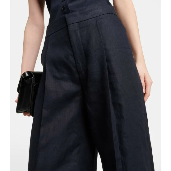 Chloé Wide-leg Linen Drill Pants - Image 3