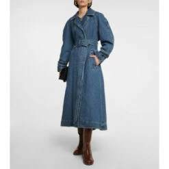 Chloé Belted Denim Coat