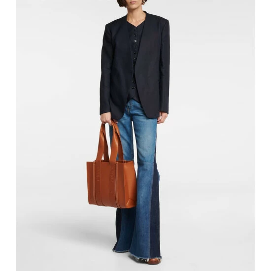 Chloé Woody Medium Leather Tote Bag - Image 4