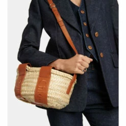 Chloé Sense Mini Raffia Tote Bag