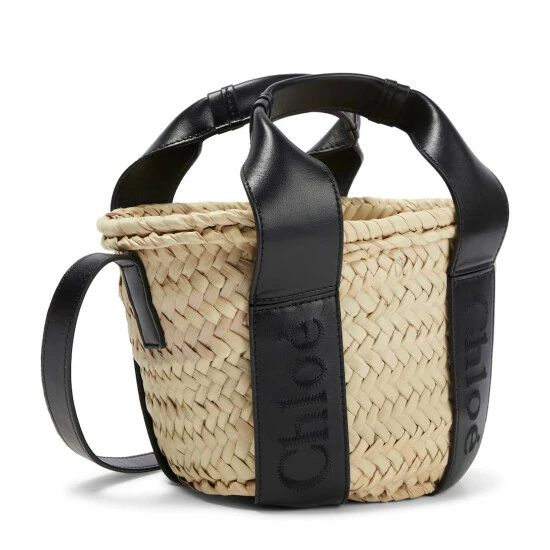 Chloé Sense Mini Raffia Tote Bag - Image 3