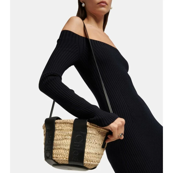 Chloé Sense Mini Raffia Tote Bag - Image 5