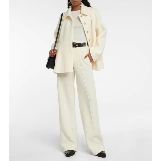 Chloé High-rise Wide-leg Wool Pants