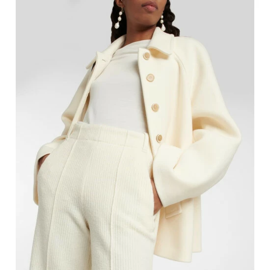 Chloé High-rise Wide-leg Wool Pants - Image 3