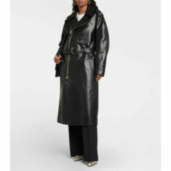 Chloé Belted Leather Coat
