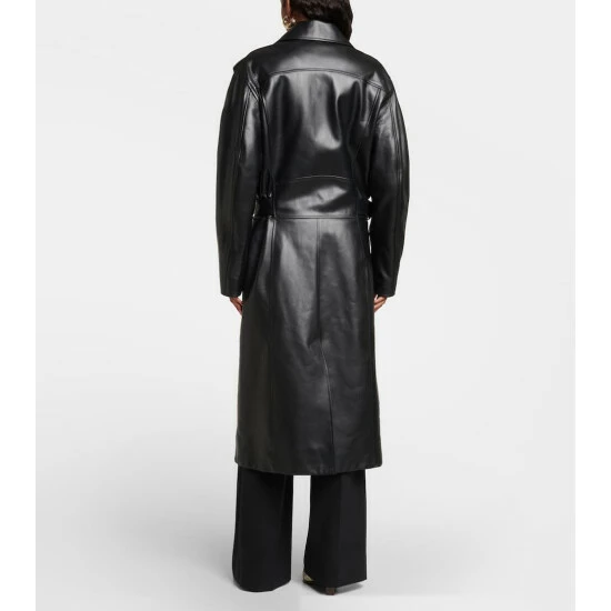 Chloé Belted Leather Coat - Image 2