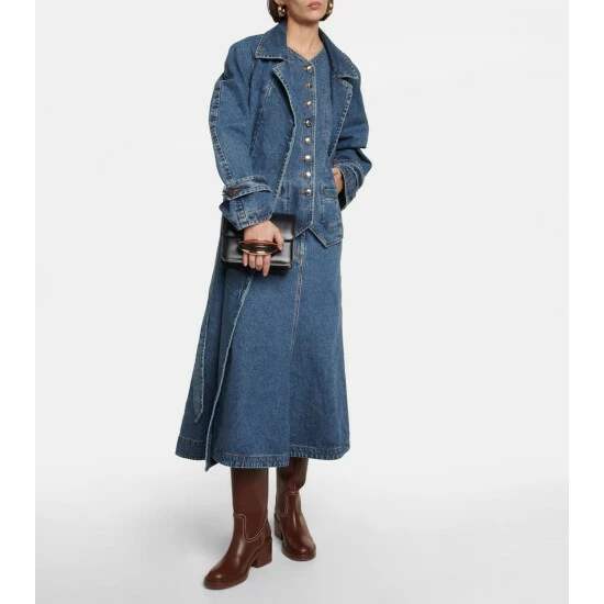 Chloé Belted Denim Coat - Image 6