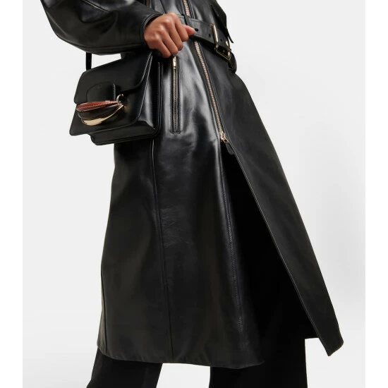 Chloé Belted Leather Coat - Image 5