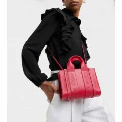 Chloé Woody Mini Leather Tote Bag