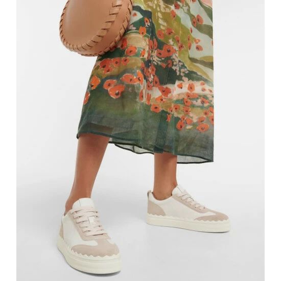 Chloé Lauren Leather Sneakers - Image 3