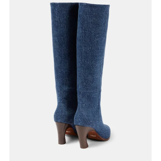 Chloé Oli Denim Knee-high Boots - Image 2