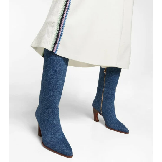 Chloé Oli Denim Knee-high Boots - Image 3