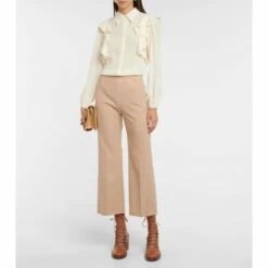 ChloƩ Ruffle-trimmed Silk Blouse