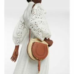 Chloé Marcie Raffia Crossbody Bag