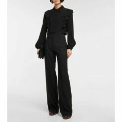 ChloƩ Ruffle-trimmed Silk Shirt