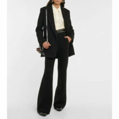 Chloé High-rise Flared Virgin Wool Pants