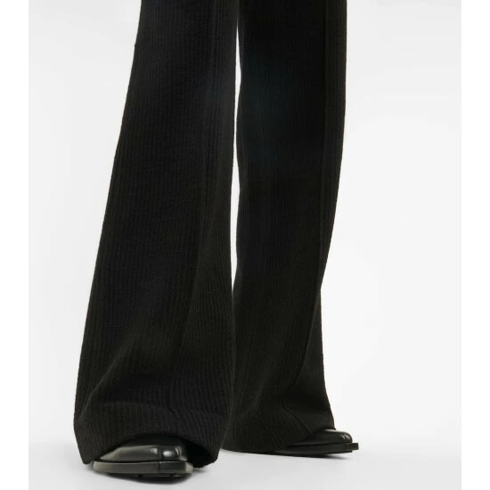 Chloé High-rise Flared Virgin Wool Pants - Image 4